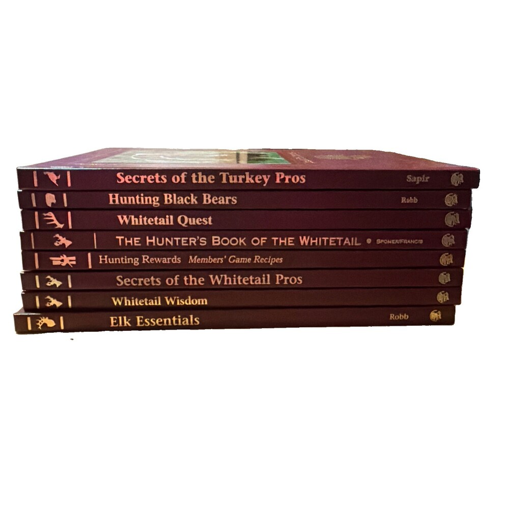 Vintage Faux Leather Bound North American Hunting Club Hunters Information Books